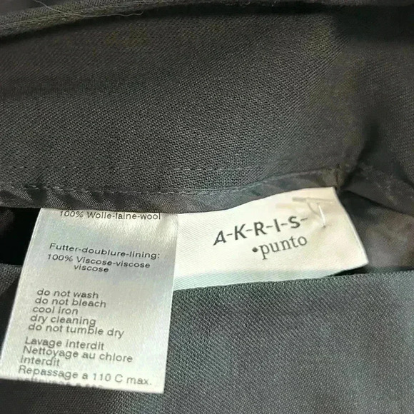 Akris Punto Womens US 6 Wool Double-Face Bootcut Pants Gray with side Zipper - Picture 3 of 6